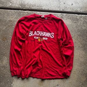NHL Red Blackhawks Long Sleeve Tee